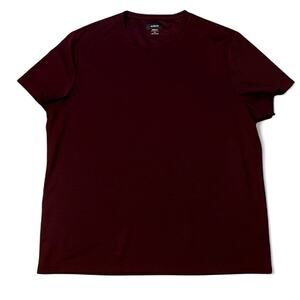 Alfani Mens XXL Burgundy Textured Stretch Shirt Short Sleeve Casual Knit